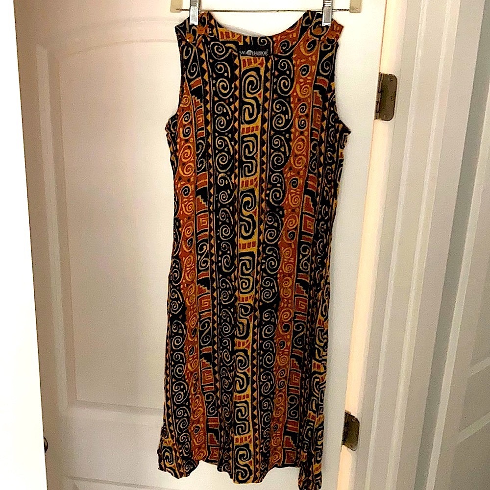 Vintage Guatemalan patterned dress.
